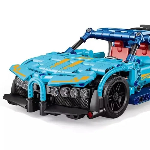 Детски Конструктор Alpha, Спортна Кола, Синя 448 Части --- BebeMama