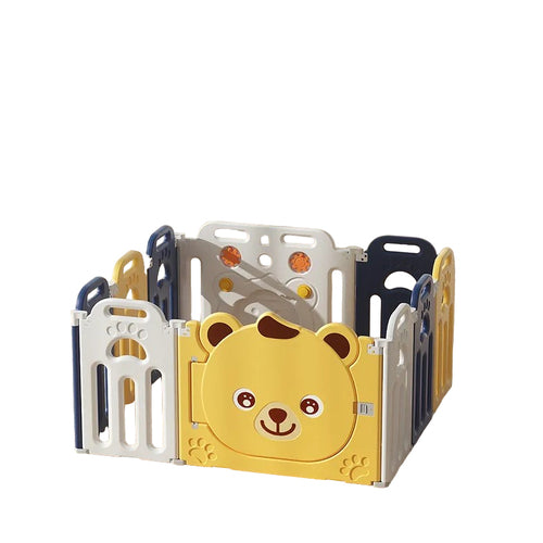 Бебешка Ограда Zoo Бяло-Синьо-Жълто --- BebeMama
