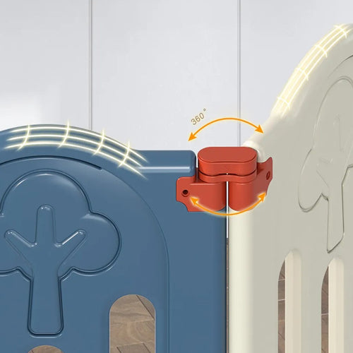 Бебешка Ограда Little Dino - Синьо И Бяло --- BebeMama