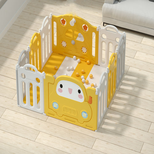 Бебешка Ограда I Love My Mom Жълто И Бяло --- BebeMama