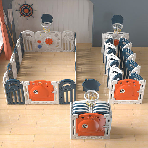 Бебешка Ограда Rexie - Син И Бял --- BebeMama