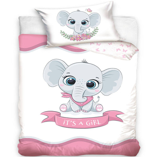 Бебешки Спален Комплект Little Elephant Pink - 2 Части - Спални Комплекти - Sonne Home - BebeMama