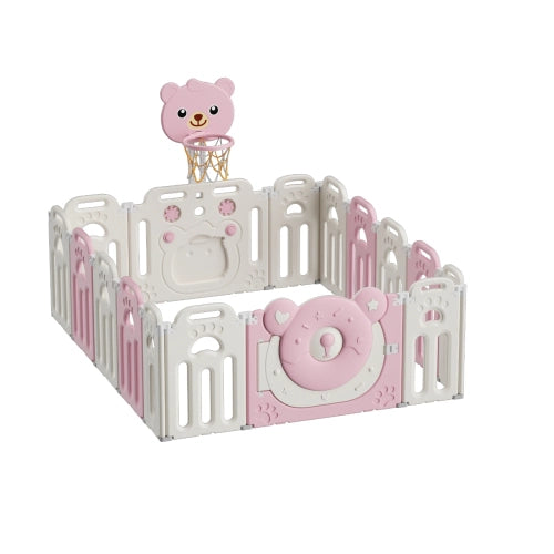 Бебешка Ограда За Безопасна Игра Poppy С Баскетболен Кош --- BebeMama