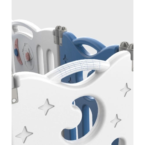 Бебешка Ограда За Безопасна Игра Owl Син Цвят --- BebeMama