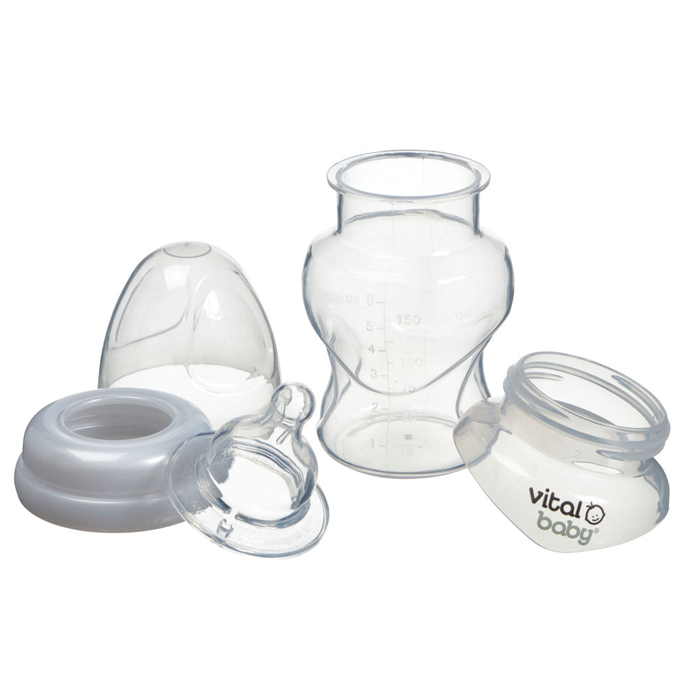 Силиконово Шише За Подпомагане На Храненето Anti-Colic 150 Мл. 0+ Vital Baby --- BebeMama