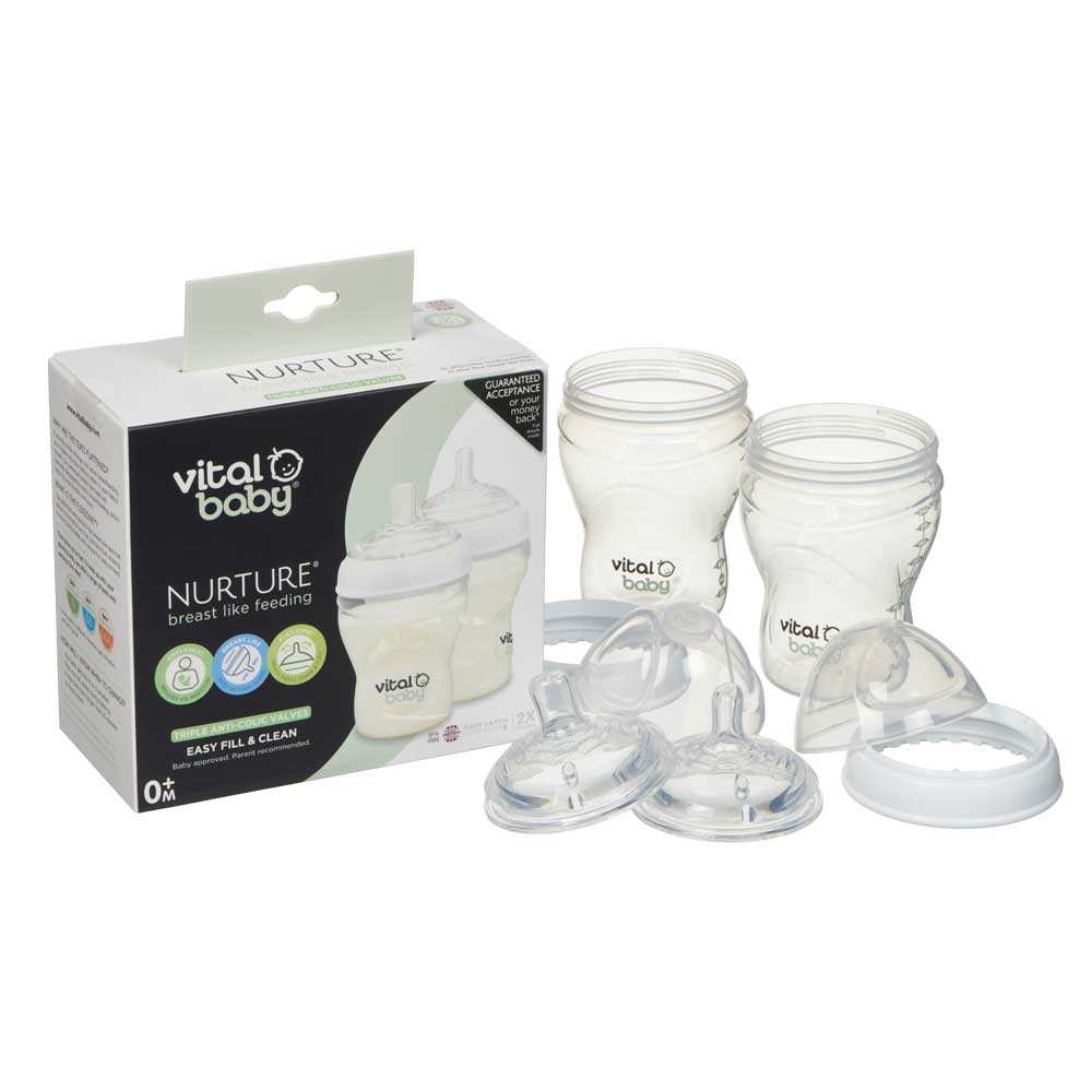 Шишета За Хранене Anti-Colic 240 Мл. 0+ Vital Baby --- BebeMama