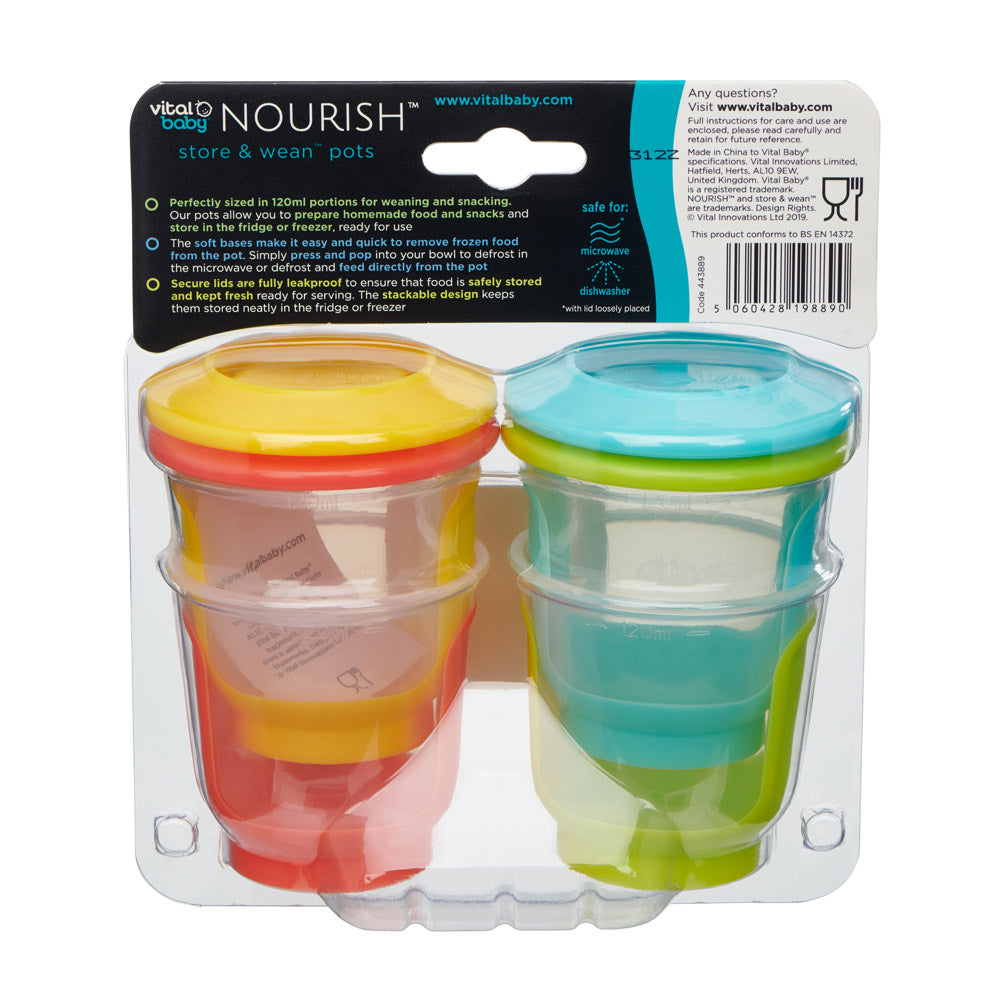 Контейнери За Храна 120Мл. Vital Baby --- BebeMama