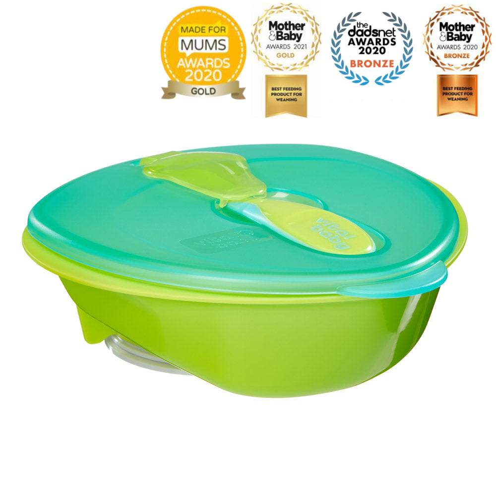 Вакумна купа за хранене зелена Vital Baby - Купи - Vital Baby - BebeMama