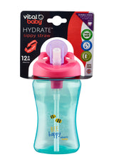 Неразливащо Се Шише Със Сламка 12М+ 340Мл. Синьо Vital Baby --- BebeMama