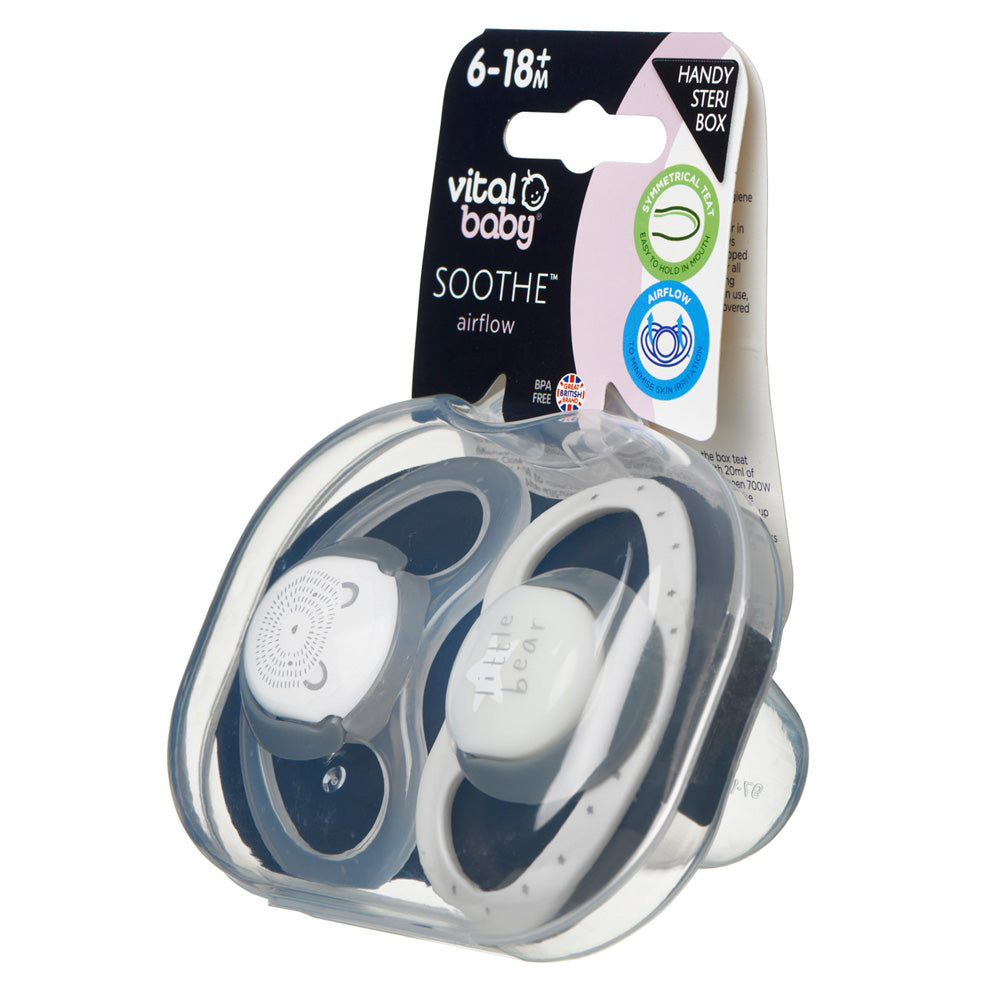 Успокояващи Залъгалки С Въздушен Поток 6-18 Месеца Vital Baby --- BebeMama