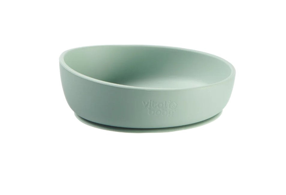 Комплект Силиконова Купа С Вакуум И Лъжичка Mint Vital Baby --- BebeMama