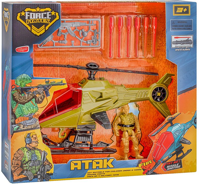 Хеликоптер С Изстрелване На Ракета И Войник 26X6X17 - Коли, Камиони, Влакове И Самолети - Thesmileofyourbaby - BebeMama