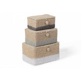 Комплект 3 Бр Сламени Кутии За Съхранение - Аксесоари За Стая - ChildHome - BebeMama