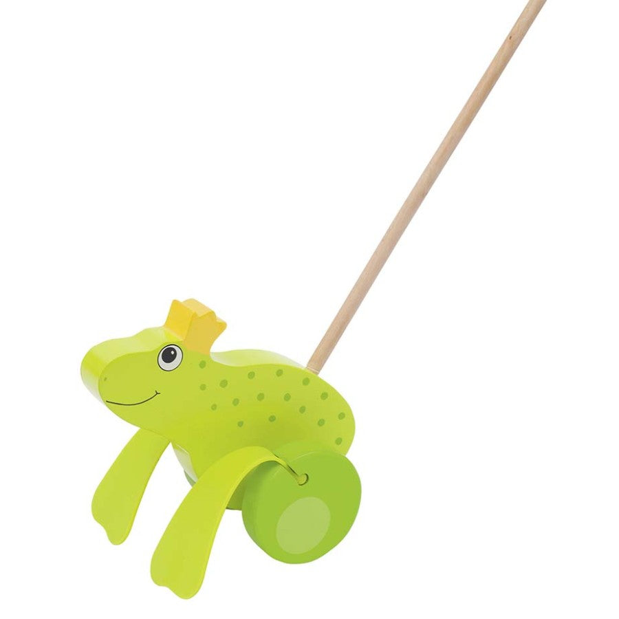 Жабокът принц за бутане - Дървени Играчки - Goki - BebeMama
