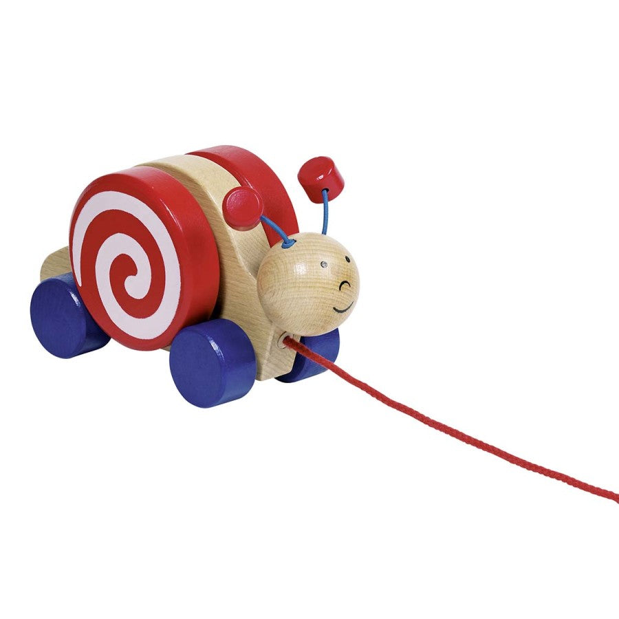 Охлюв За Дърпане - Дървени Играчки - Goki - BebeMama