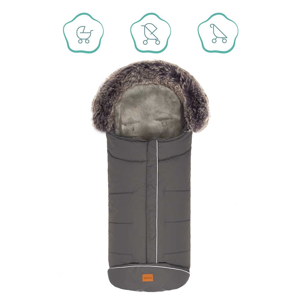 Зимно Чувалче За Детска Количка С Вложка От Овча Кожа Fillikid Mavensi - Grey --- BebeMama