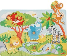 Музикален Пъзел Животни От Зоопарка - Пъзели - Goki - BebeMama