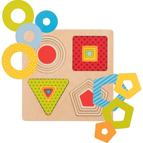 Многослоен Пъзел Форми - Пъзели - Goki - BebeMama