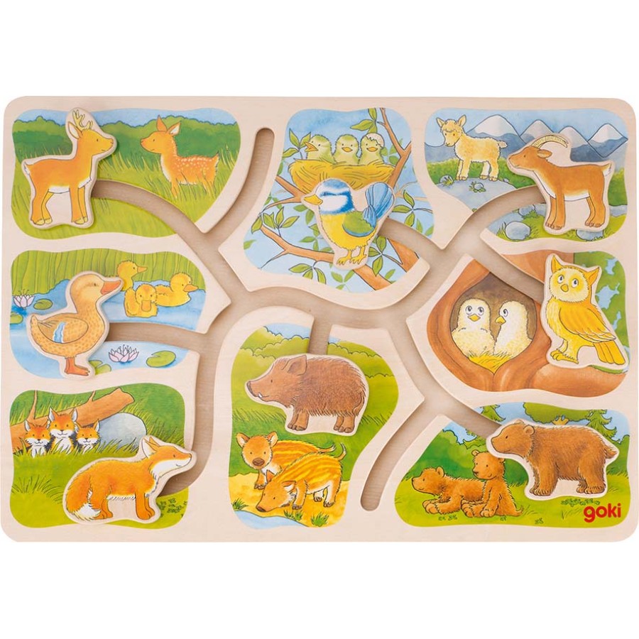 Плъзгащ Пъзел Майка И Дете - Пъзели - Goki - BebeMama