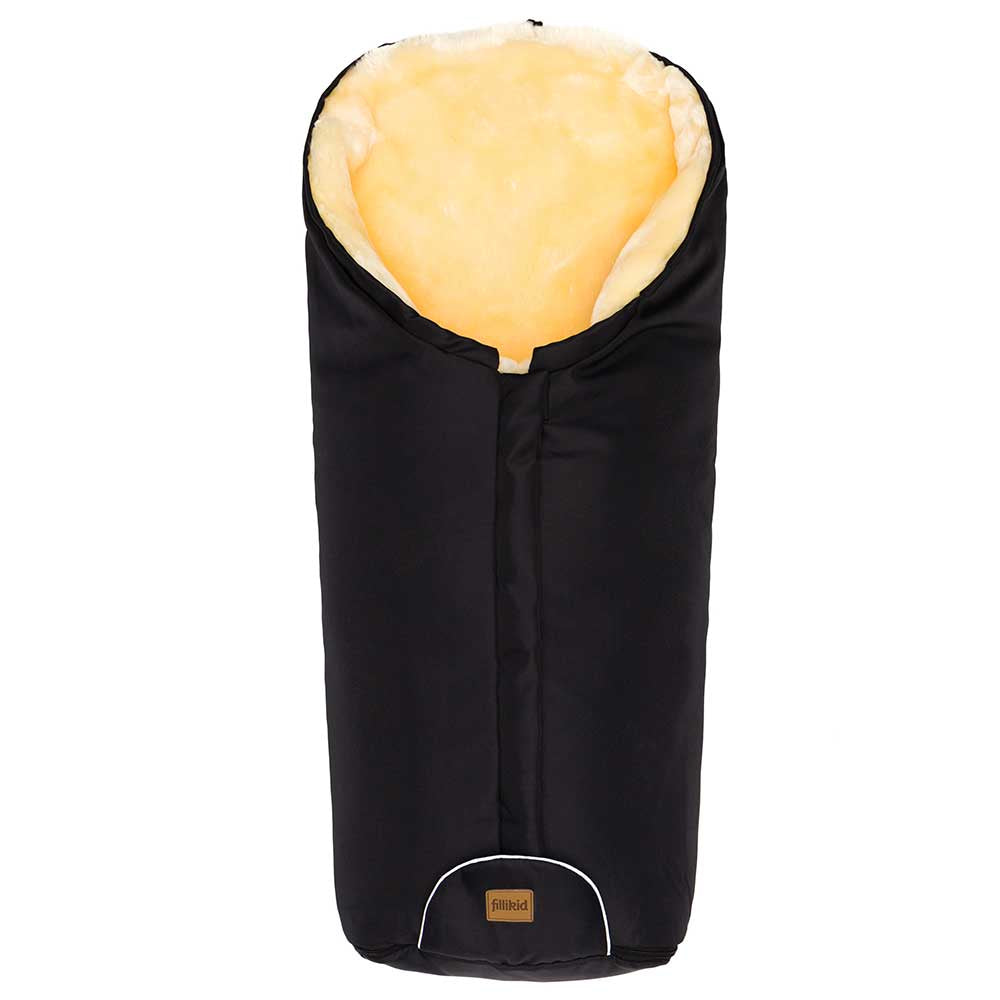 Зимно Чувалче За Детска Количка С Овча Кожа Fillikid Tacama - Черен - Зимни Чували - Fillikid - BebeMama