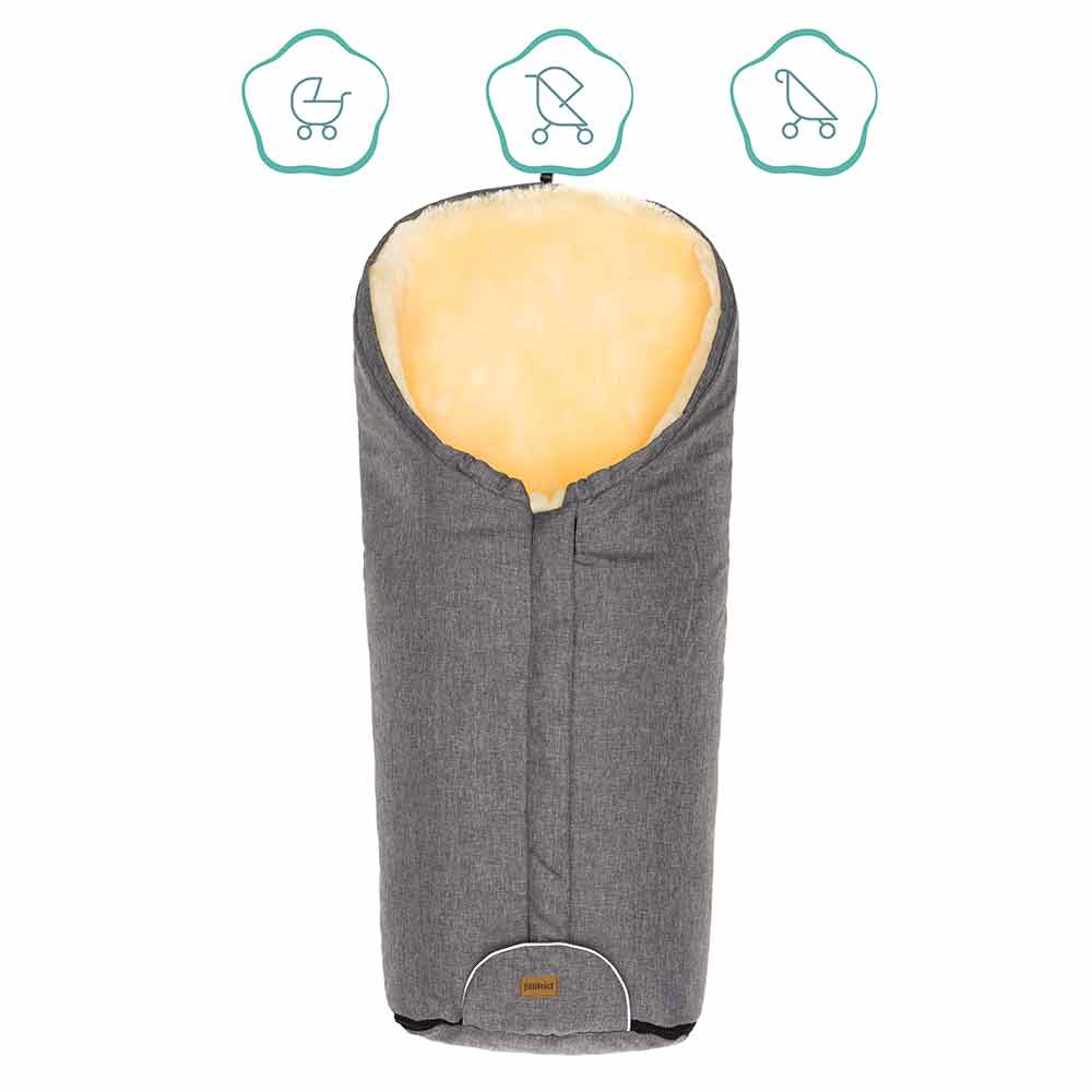 Зимно Чувалче За Детска Количка С Овча Кожа Fillikid Tacama - Light Grey Melange --- BebeMama