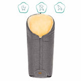 Зимно Чувалче За Детска Количка С Овча Кожа Fillikid Tacama - Light Grey Melange --- BebeMama