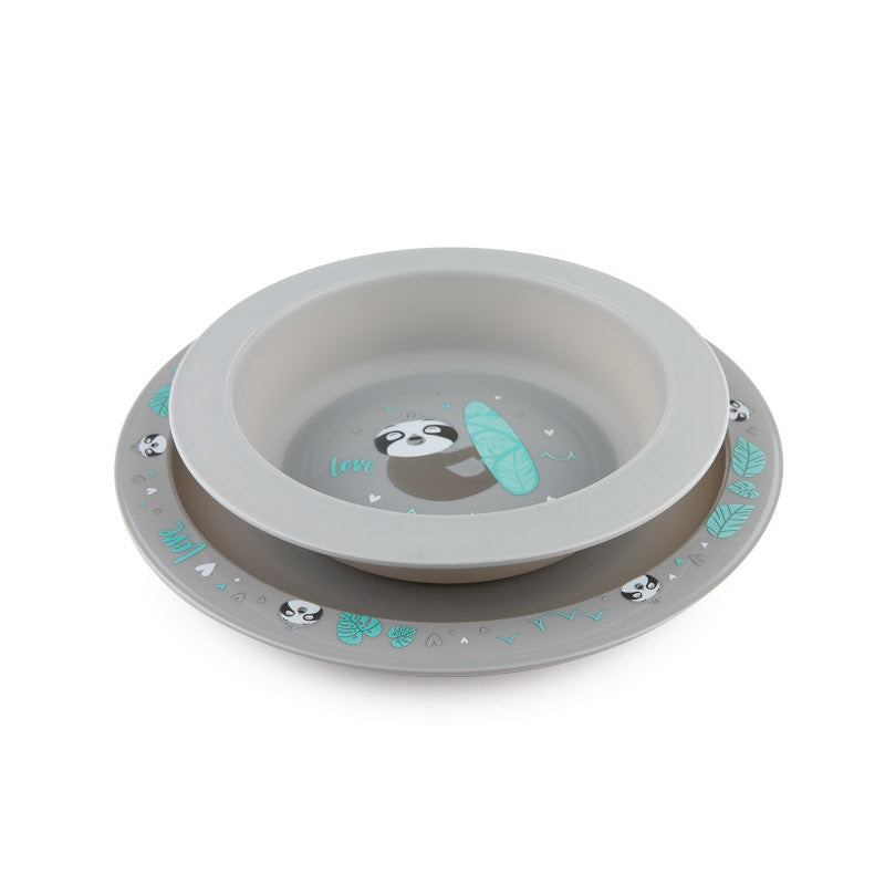 Комплект За Хранене Exotic Animals 2 Части Сив - Комплекти За Хранене - Canpol Babies - BebeMama