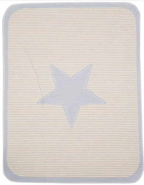 Детско Одеяло David Fussenegger - Juwel, Звезда, 70 Х 90 Cm, Светлосиньо - Одеяла - David Fussenegger - BebeMama