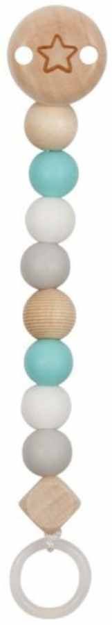 Верижка звезда в сиво, бяло и синьо - Залъгалки - Goki - BebeMama