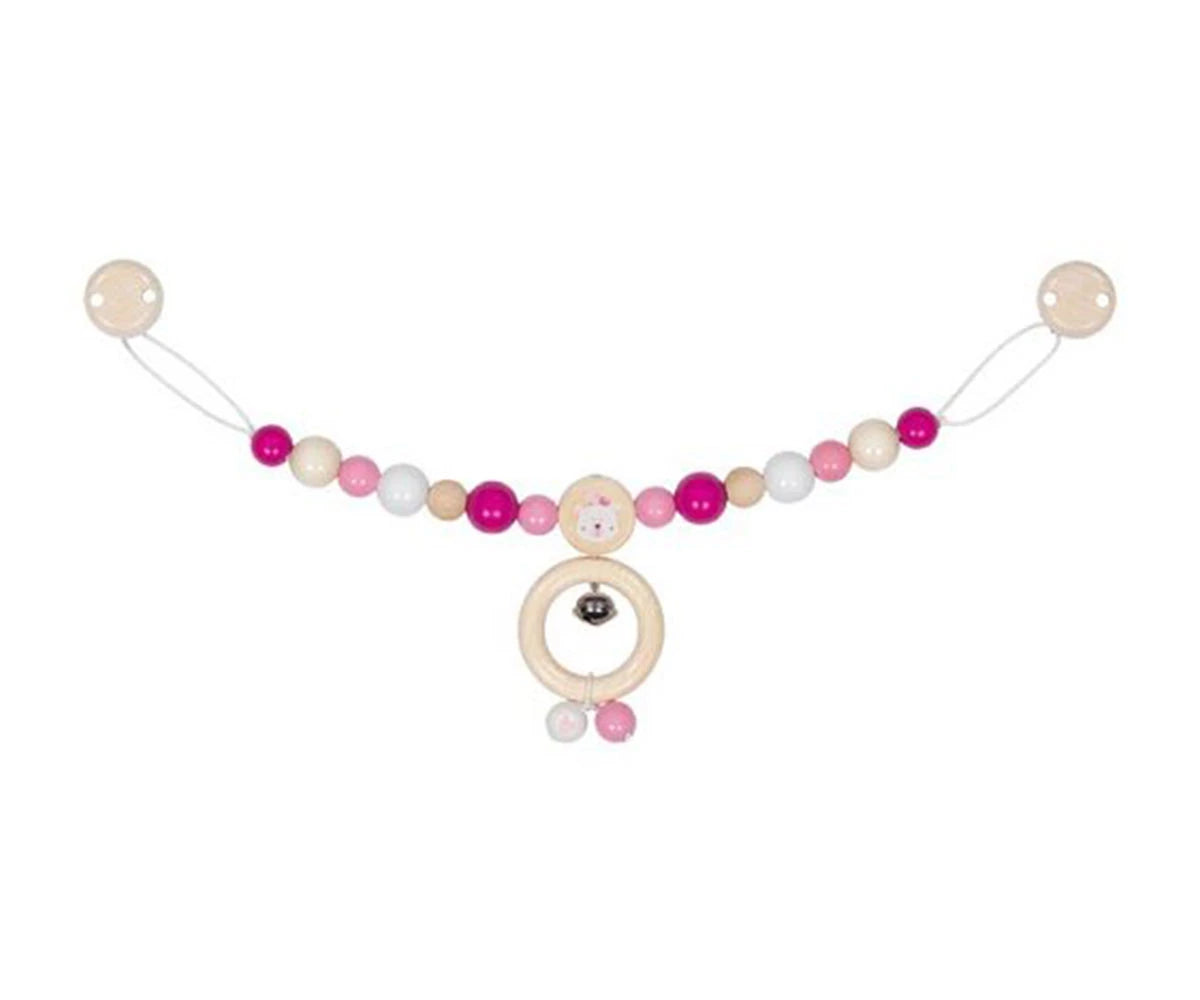 Декорация за количка с клипсове полярна мечка в розово - Играчки За Количка Или Легло - Goki - BebeMama