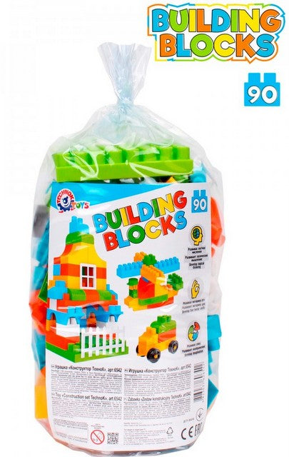 Конструктор Със Средни Елементи 90 Ел. Син 28Х16См - Строители, Мозайки И Конструктори - Thesmileofyourbaby - BebeMama