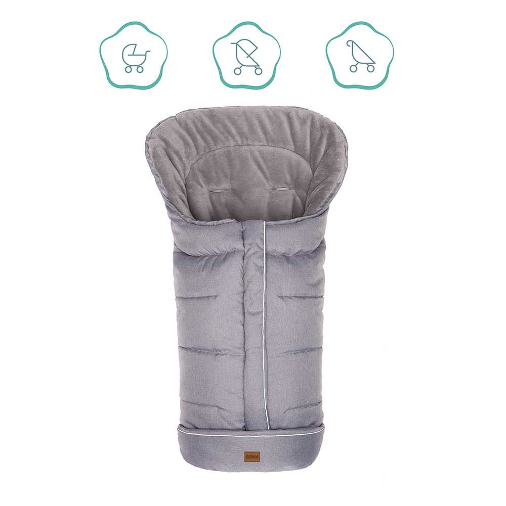 Зимно Чувалче За Детска Количка Fillikid K2 Soft Pongee - Light Grey Melange --- BebeMama