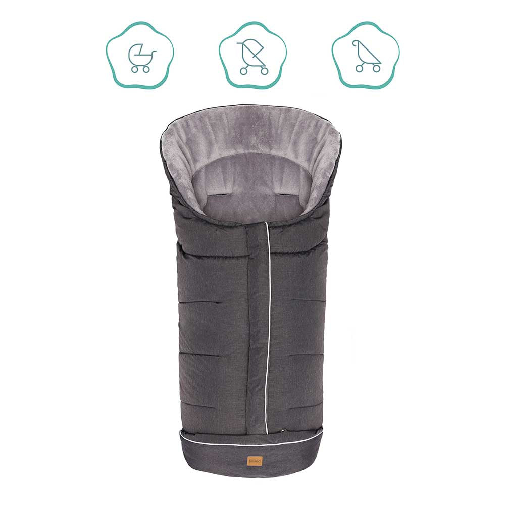 Зимно Чувалче За Детска Количка Fillikid K2 Soft Pongee - Dark Grey Melange --- BebeMama