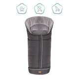 Зимно Чувалче За Детска Количка Fillikid K2 Soft Pongee - Dark Grey Melange --- BebeMama