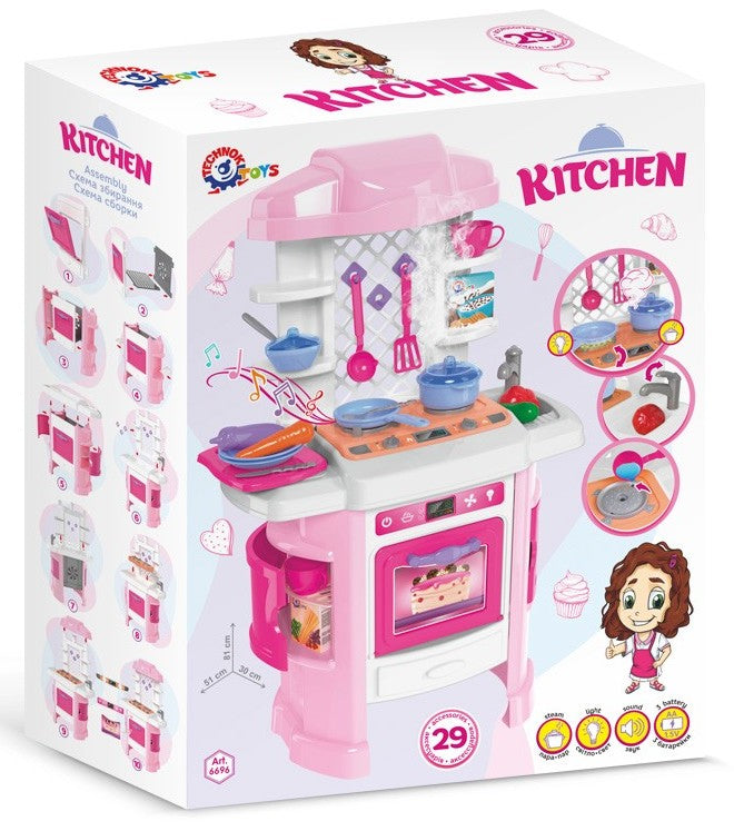 Кухня Голяма Отваряща Се Фурна Копчета Със Звук Светлина И Студена Пара Двежеща Се Чешма Отварящи Се Вратички На Страниците 82Х51Х30 - Кухни И Готварски Пособия - Thesmileofyourbaby - BebeMama