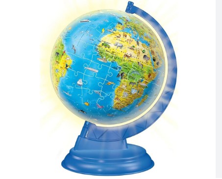 Светещ 3D Пъзел Ravensburger 180 Ел. - Детски Глобус - Пъзели - Ravensburger - BebeMama