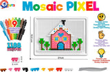 Мозайка Пиксел 1188 Части 28.5 Х 20.5 Х 4 С Инструмент За Вадене --- BebeMama