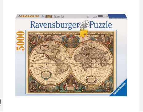 Пъзел Ravensburger 5000 Ел. - Антична Карта На Света - Пъзели - Ravensburger - BebeMama