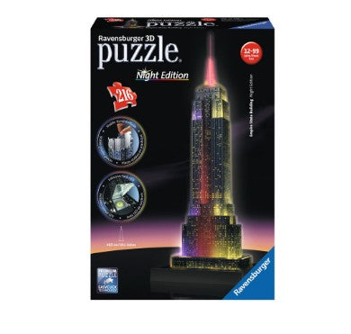 Светещ 3D Пъзел Ravensburger 216 Ел. - Емпайър Стейт Билдинг В Ню Йорк - Пъзели - Ravensburger - BebeMama