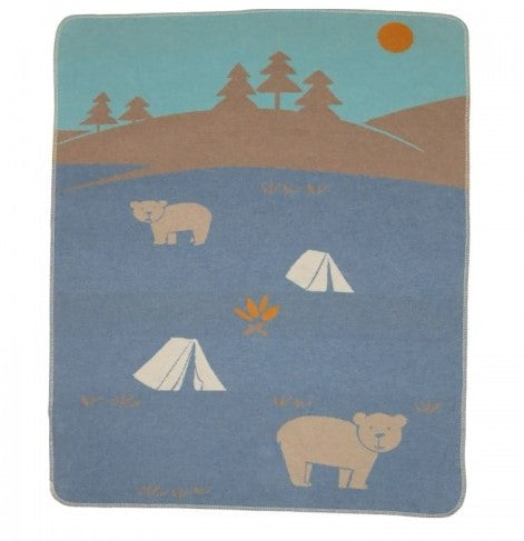 Детско Одеяло David Fussenegger -Juwel 70Х90 Къмпинг Мечета, Синьо - Одеяла - David Fussenegger - BebeMama