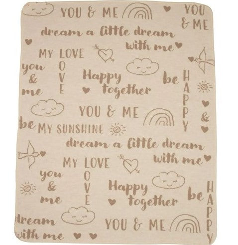 Детско Одеяло David Fussenegger - Juwel 70Х90 Sketchnotes, Екрю - Одеяла - David Fussenegger - BebeMama