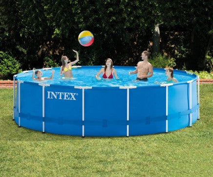 Сглобяем Басейн Intex Metal Frame С Филтърна Помпа 457 Х 122 См. - Басейни - Intex - BebeMama