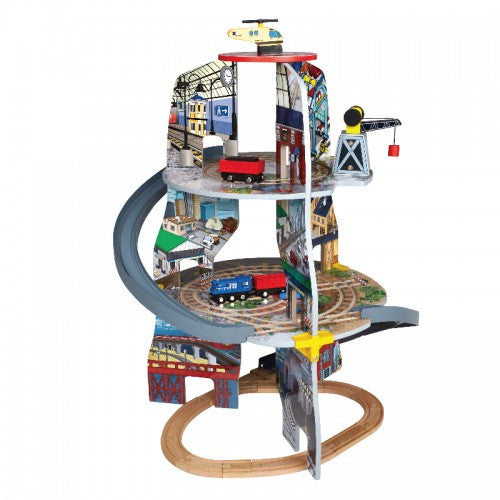 Влакче със спираловидни релси на три нива - Коли, Камиони, Влакове И Самолети - Smartbaby - BebeMama