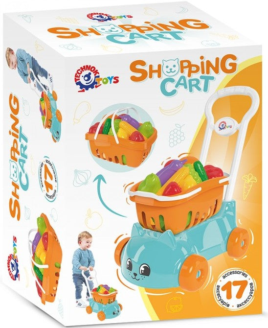 Количка Коте С Кошница С Плодове В Кутия 46 Х 44 Х 26 См - Играчки - TheSmileOfYourBaby - BebeMama