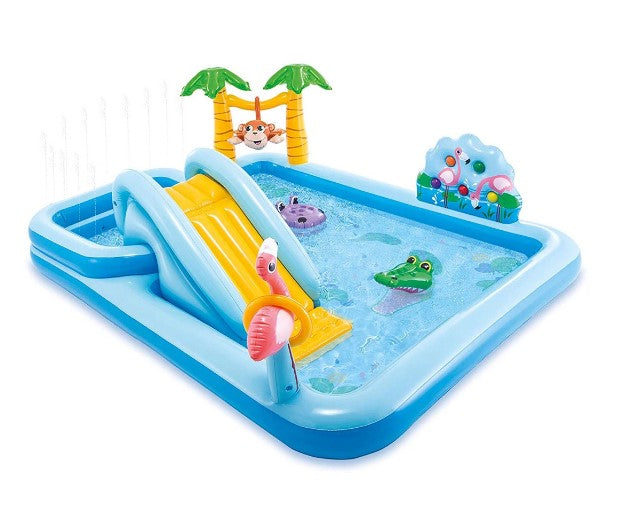 Надуваем Център За Игра С Пързалка Приключения В Джунглата Intex - Басейни - Intex - BebeMama