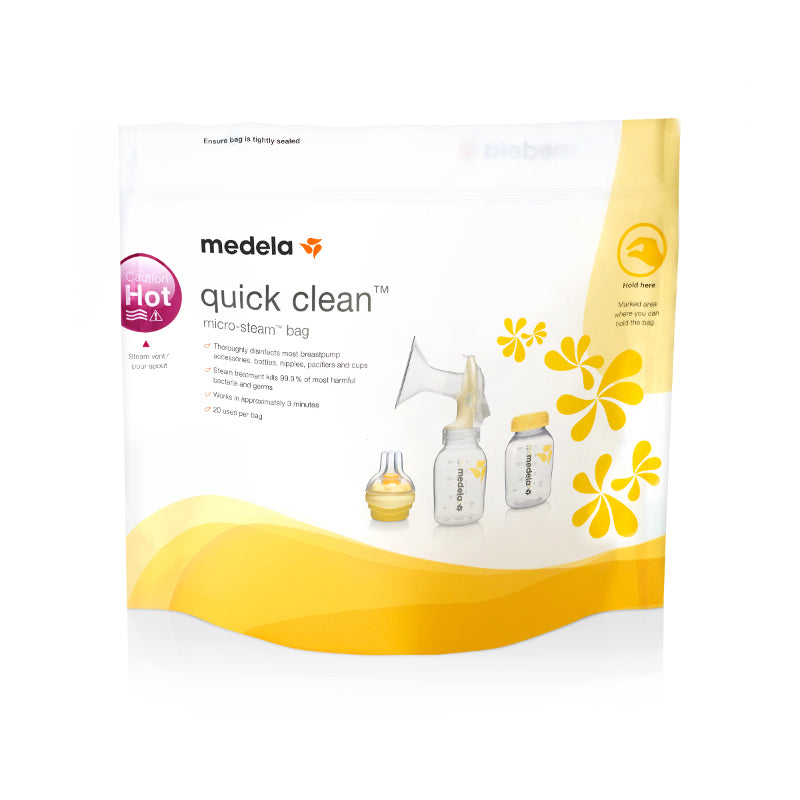 Пликчета За Стерилизиране В Микровълнова Quick Clean 5 Бр - Контейнери За Кърма - Medela - BebeMama