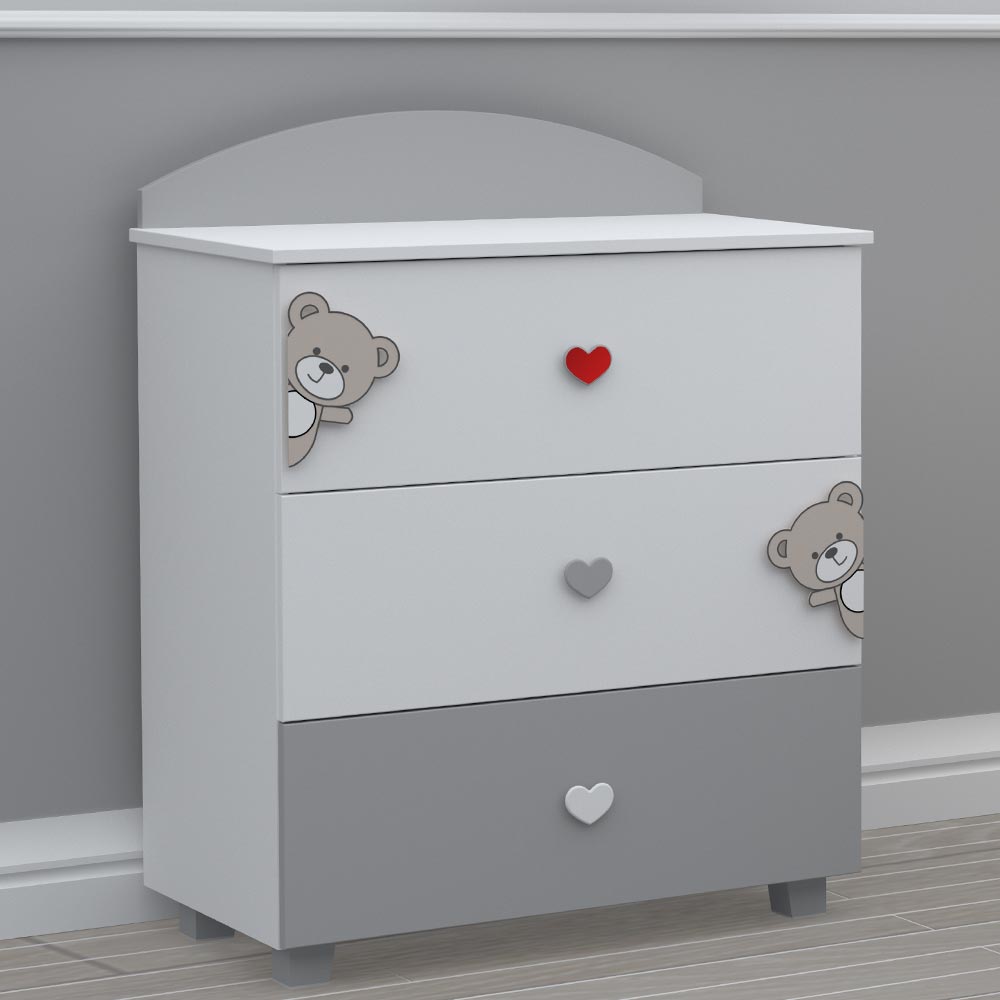 Скрин Bambino Casa Tre Orsetti Rosso - Скринове И Шкафове - Tre Orsetti - BebeMama