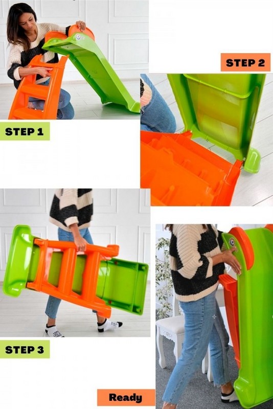 Пързалка Синя 123Х71Х51 --- BebeMama