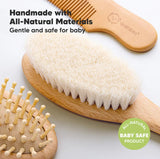 Комплект Дървени Бебешки Четки За Коса И Гребен Keababies --- BebeMama