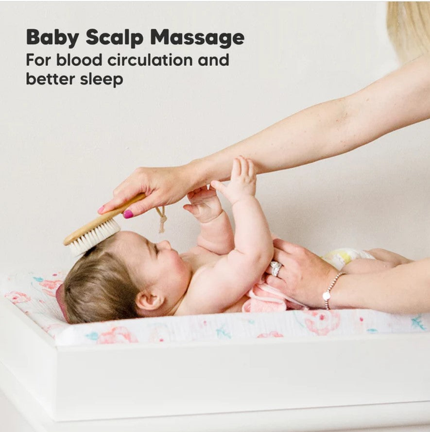 Комплект Дървени Бебешки Четки За Коса И Гребен Keababies --- BebeMama